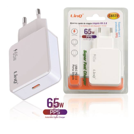 Chargeur Secteur USB-C 65W Chargeur Rapide Li | Smarty Paris